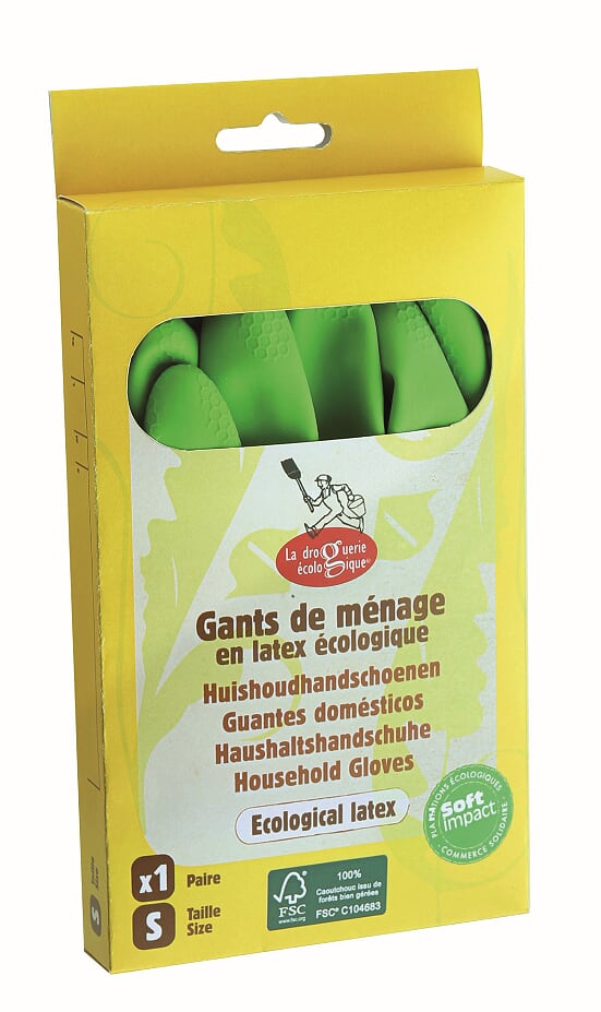 Guanti plastic-free in gomma naturale - La Droguerie Ecologique