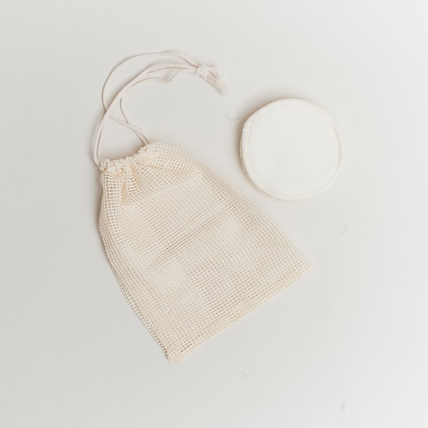 Dischetti di canapa bio - lavabili con sacchetto a rete in cotone biologico - Leave No Trace