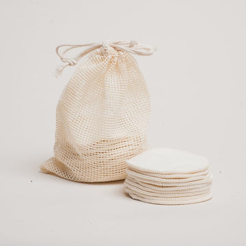 Dischetti di canapa riutilizzabili con sacchetto a rete in cotone biologico - Leave No Trace