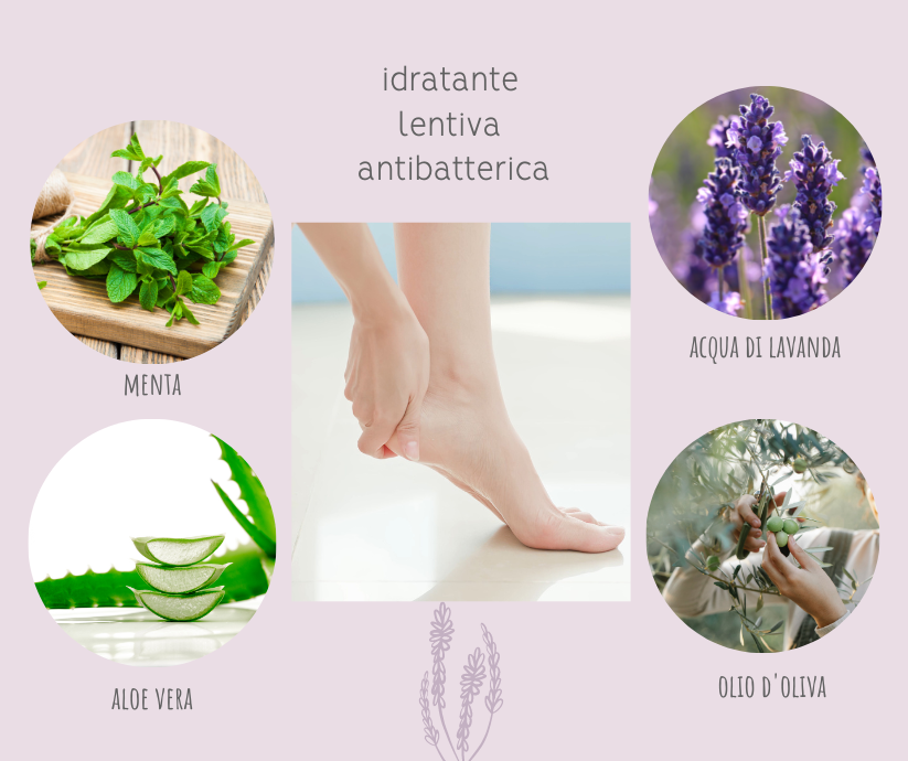 Crema piedi nutriente, rinfrescante, antibatterica- Allegro Natura