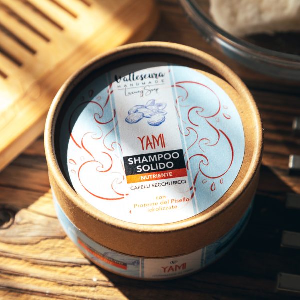 Shampoo solido nutriente - YAMI- per capelli secchi o ricci- Vallescura