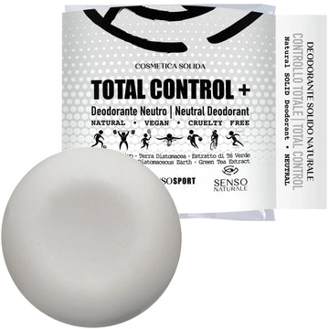 Deodorante Solido Naturale TOTAL CONTROL + Azione Antibatterica - Senso Naturale