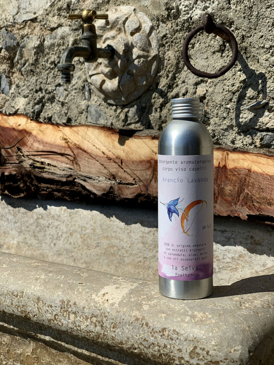 Detergente corpo 3 in 1 aromaterapico - Arancio Lavanda e legno cedro- La Selva Positano